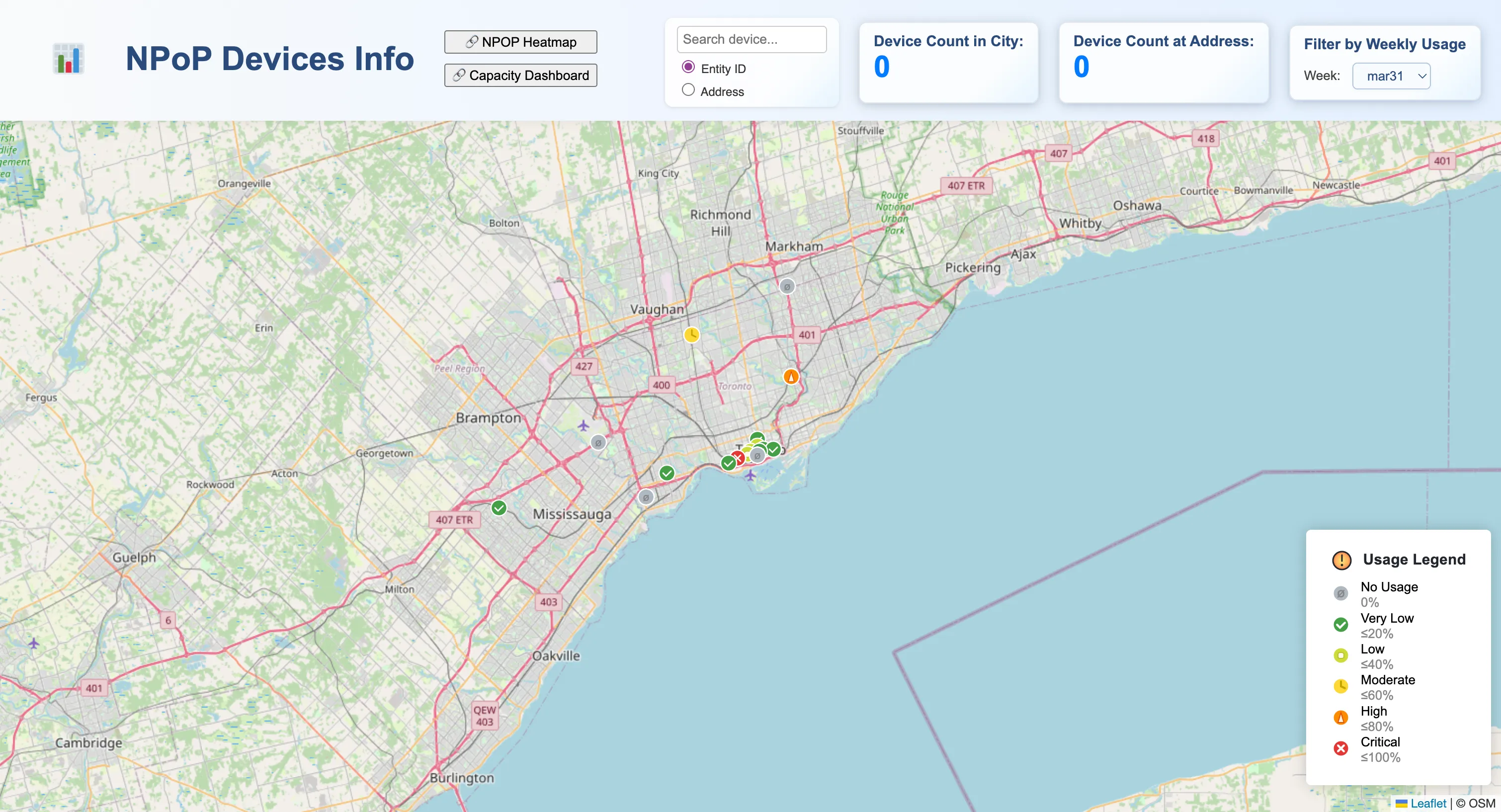 NPoP Device Information Dashboard